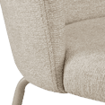 thumbnail image 3 of Bouclair Beige Fabric and Metal Dining Chair, 3 of 6