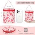 thumbnail image 4 of Bolsa de almacenamiento para lanas pequeña, bolsa de tejer portátil con orificio para principiantes y jóvenes de ganchillo, organizador de proyectos de tejido de tamaño pequeño, 4 of 5
