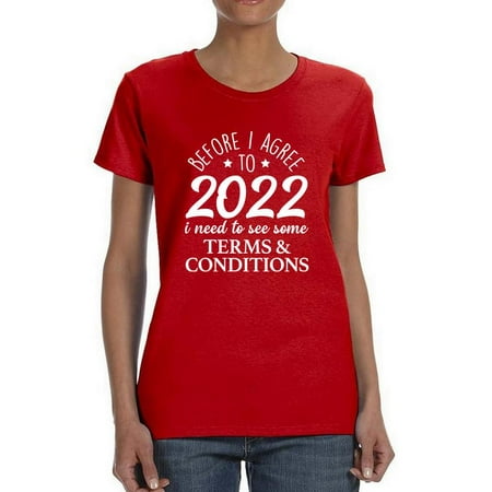 Terms And Conditions Of 2022 T-Shirt Women -Smartprints Designs, Female Large