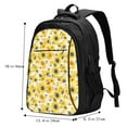 thumbnail image 4 of Yiaed Blue Floral Sunflower Print Laptop Backpack,Business Travel Durable Laptops Backpack with USB Charging Port,Water Resistant College Computer Bag, 4 of 5