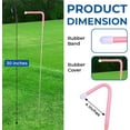 thumbnail image 3 of Mobile Pro Shop 2-Pack V-Shaped Golf Club Stand – Durable Stainless Steel, Keeps Clubs Organized & Visible, Easy to Carry Golf Club Holder (Pink), 3 of 7