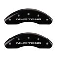 thumbnail image 3 of MGP 4 Caliper Covers Engraved Front Mustang Engraved Rear SN95/GT Black finish silver ch Fits select: 1998 FORD MUSTANG, 1997 FORD MUSTANG GT, 3 of 6