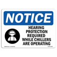 thumbnail image 1 of SignMission OS-NS-A-1218-L-13398 12 x 18 in. OSHA Notice Sign - Hearing Protection Required, 1 of 1