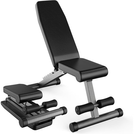 5-in-1 Weight Adjustable & Foldable for Press Strength Training and Full Body Workout Perfect for Dumbbell Sets or an Adjustable Dumbbell Set in Your Home Gym
