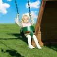 thumbnail image 3 of Swing-N-Slide Vinyl Full Bucket Toddler Swing for Backyard Swing Sets - Green with Green Coated Chains, 3 of 5