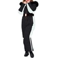 thumbnail image 2 of YunPes Girls Ski Jumpsuit Insulated Snowsuit Waterproof Windproof Full Zip One Piece Ski Suits with Faux Hood Belt Winter Onesie, 2 of 9