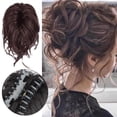 thumbnail image 4 of Wavy Ponytail Ribbon Short Wavy Ponytail Ribbon Drawstring Wrap Around Hair M0 Z6H3, 4 of 8