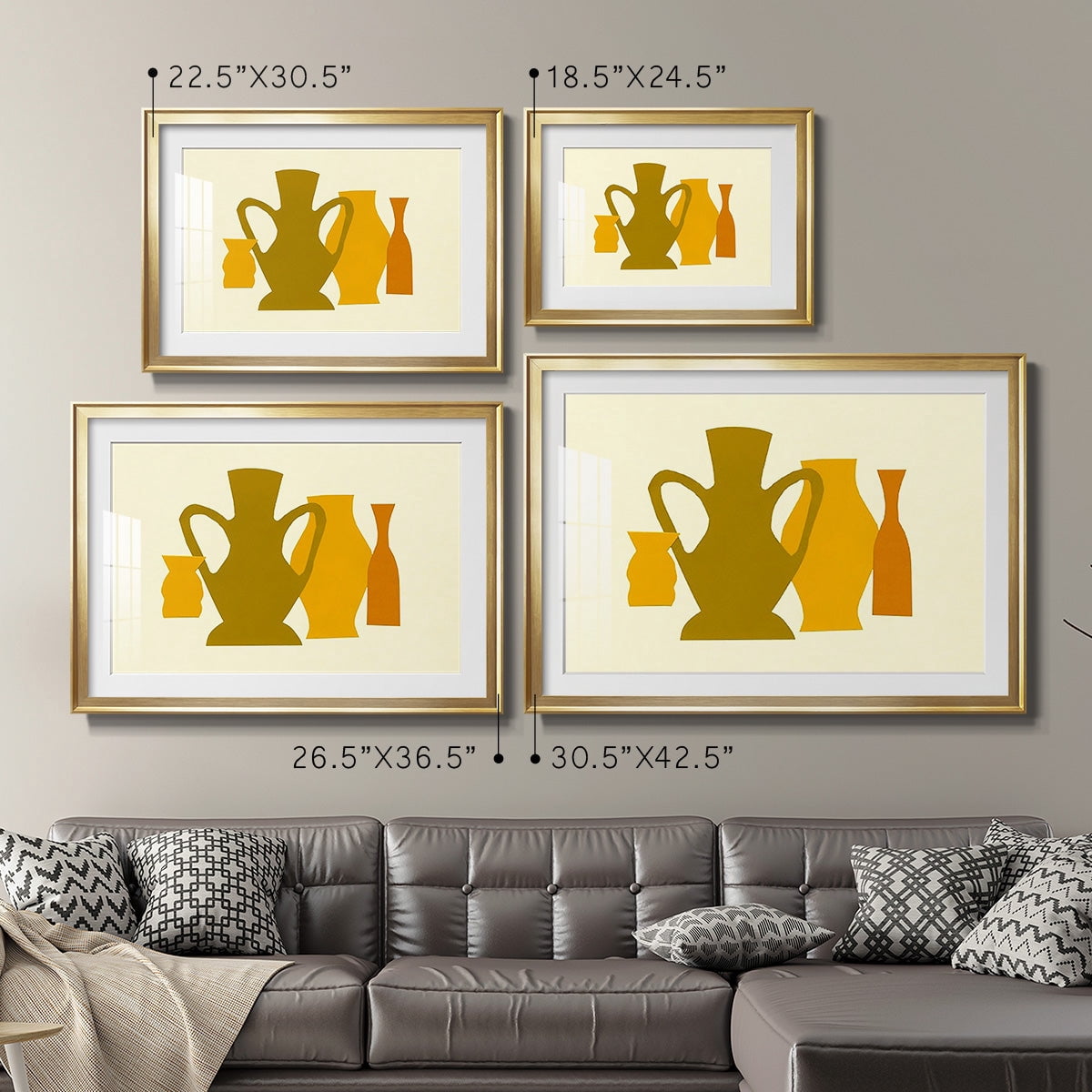 Posing Pottery I Premium Framed Print - Ready to Hang