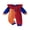 Multi-color, variant on RUINIXCW Newborn Baby Boy Girl Halloween Outfit Clown Costume Infant Baby Boy Girl Fall Winter Romper Clothes Collar Pompom Long Sleeve Contrast Color Jumpsuit