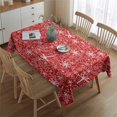 thumbnail image 2 of Merry Christmas Tablecloth Wrinkle Resistant Washable Tablecolths Table Covers Farmhouse Xmas Covered Snow Table Cloths for Dining Kitchen Restaurant Birthday Rectangle,60x84inches, 2 of 5