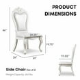 thumbnail image 2 of Bowery Hill Modern Faux Leather Side Chairs in White (Set of 2), 2 of 16
