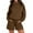 Brown, variant on qolati Women 2 Piece Outfits Fashion Cowl Neck Sweatshirts and Sweatshorts Jogger Tracksuits Matching Set 2024 Casual Loose Sweatsuits Y2k Clothes
