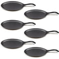 thumbnail image 6 of Cast Iron Fajita Plate Sizzler Pan Set of 6, Pre-seasoned for Cooking and Serving, 6 of 7