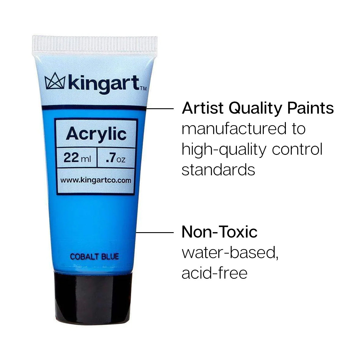 KINGART™ PRO Artist Acrylic Paint, Set of 48 Colors