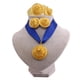 thumbnail image 4 of Juego de 4 joyas, collar, brazalete y pendientes, cómodos de llevar para novias y bodas. Azul, 4 of 6