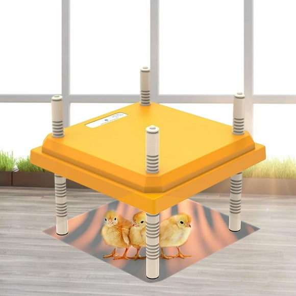 Placa calefactora para criadora de pollos Calentador eléctrico Placa para Altura ajustable Manténgase caliente Calentador de gallinero Fácil Amarillo 307x307cm Salvador Calentador de jaula de pollitos