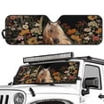 thumbnail image 2 of Yuyamidu Horse Windshield Sun Shade for 1997-2018 Jeep Wrangler TJ JK JKU, Colorful Flowers Sunshades Heat Shield for Women, 2 of 7