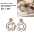 thumbnail image 3 of Geometric Rhinestone Disc Dangle Earrings Elegant Fashion Lightweight Suitable for Party, Great Gift with Zinc Alloy and Rhinestone Construction, 3 of 7
