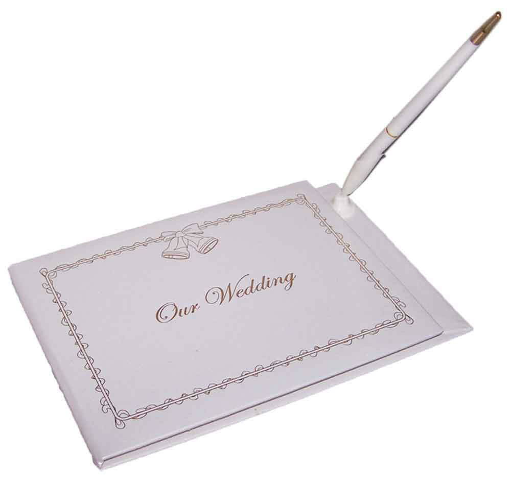GB7117 ^* "Our Wedding" Guest Book &  Pen Sets 