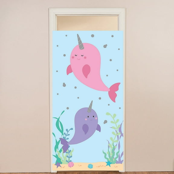 Narwhal Party Door Cover - Party Decor - 1 Piece