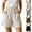 Beige, variant on Y-Sunset Women's Linen Blend Shorts, Elastic High Waisted Wide Leg Bermuda Shorts with Pockets, Casual Summer Beach Shorts for Everyday Wear(Beige/L)