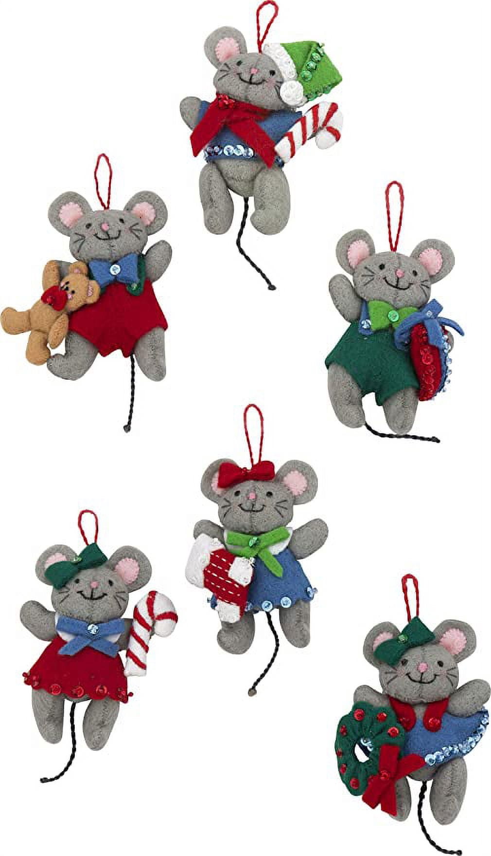 Bucilla Felt Applique DIY Christmas Keepsake Ornament Kit, The Night before Christmas, Set of 6
