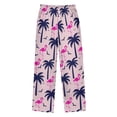 thumbnail image 2 of Palm Tree Flamingo Pattern Pajama Pants Soft Lightweight Lounge Pants Bottoms Sleep Pants Warm Comfy, 2 of 9