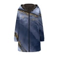 thumbnail image 4 of Taqqpue Womens Winter Warm Fleece Lined Hooded Coats Jacket Outerwear Overcoat Cardigan Casual Oversized Long Sleeve Vintage Printed Zipper Winter Coats Long Jackets for Women with Pocket, 4 of 6
