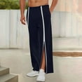 thumbnail image 2 of XIYON Mens Pants Easy Open Side Zipper Comfortable Lightweight Stretch Pants For Daily Wear Home Care Elderly Patients Trousers Streetwear, 2 of 5