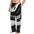thumbnail image 6 of Vsdgher Abstract Black White Swirls Mens Pajama Pants Sleep & Lounge Pants, PJ Pants-XX-Large, 6 of 6