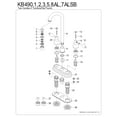 thumbnail image 3 of Kingston Brass KB492AL Victorian 1.8 GPM Standard Bar Faucet - Brass, 3 of 5