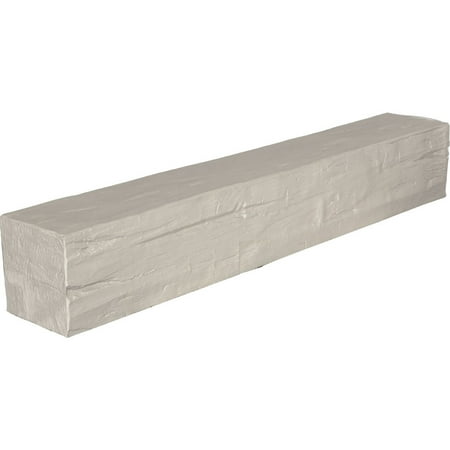 

4 H x 4 D x 36 W Hand Hewn Faux Wood Fireplace Mantel Factory Prepped Ready for Paint