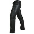 thumbnail image 4 of MYG Men Punk PU Leather Pencil Pants Slim Motorcycle Trousers Solid Color Plus Size, 4 of 7