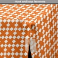 thumbnail image 4 of Geometric Dog Crate Cover, Ordered Diagonal Squares and X Forms in Continuous Style Tangerine Tones, Easy to Use Pet Kennel Cover Small Dogs Puppies Kittens, 7 Sizes, Burnt Orange White, by Ambesonne, 4 of 6