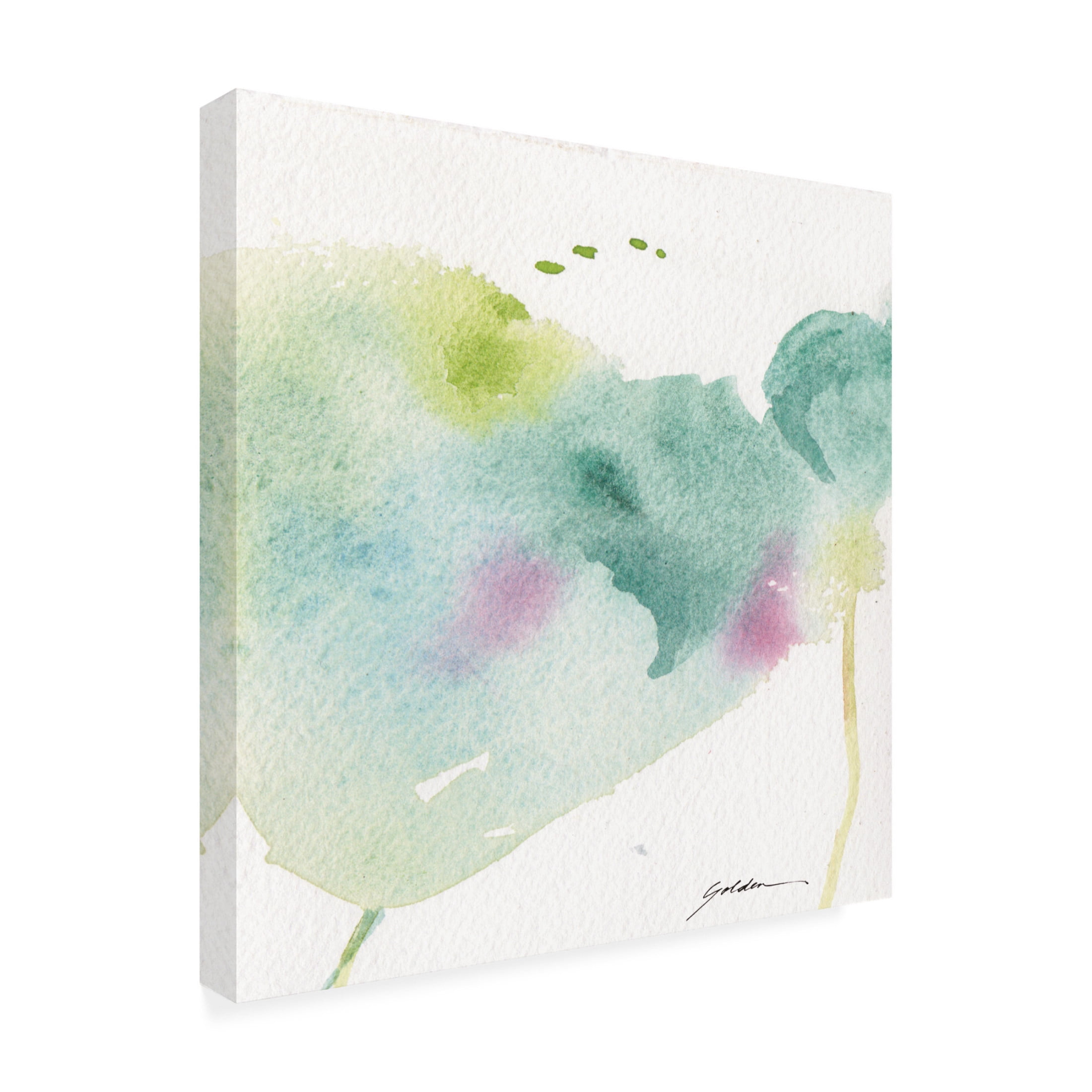 Canvas Wall Art - Sheila Golden 'Over the Rainbow 3' Wall Art for Living Room, Bedroom, or Office Décor by Trademark Fine Art - 24 x 24 Inches
