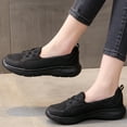 thumbnail image 4 of Lovskoo 2024 Women's Slip On Lightweight Mesh Walking Shoes Four Seasons Casual Shoes Breathable Low Top Flat Sole Shoe Black, 4 of 5