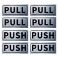 thumbnail image 1 of Unique Bargains Push Pull Door Sign 2'x5' Adhesive Horizontal Pull Push Sticker Silver 4 Set, 1 of 6