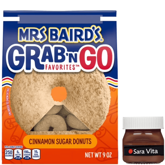 Mrs Baird's Grab 'n Go Favorites Cinnamon Sugar Donuts, 10 oz, Donuts, Bag