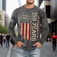 thumbnail image 4 of DHFJKG 250 Years Anniversary USA Shirts For Men Long Sleeve T Shirt National Flag Graphic Tee Celebrate 4Th Of July Top, 4 of 5