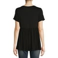 thumbnail image 5 of Time and Tru Women's Maternity Short Sleeve Button Up T-Shirt, 5 of 6