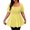 Yellow, variant on Women's Plus Size Summer Tops Square Neck Puff Sleeve Smocked Peplum Blouse Casual Flowy Ruffle Sleeve Loose Blouses, Black 4XL
