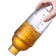 thumbnail image 4 of Coctelera de cóctel de plástico de 4 piezas, coctelera transparente para bebidas, con escala, 4 of 6