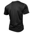 thumbnail image 3 of kpoplk Mens Fashion Casual Solid Color Cotton V Neck Short Sleeve T Shirt Top Classic Tee(Black,S), 3 of 6
