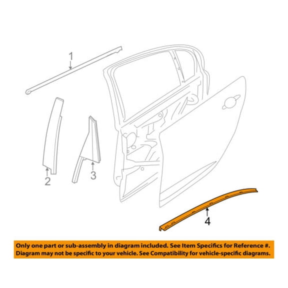 Chevrolet GM OEM 11-15 Caprice Exterior-Rear-Upper Molding Trim Right 92257823