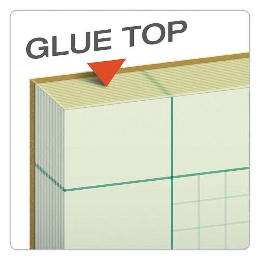 Tops Engineering Computation Paper Pads, Cross-Section Quad Rule (5 Sq/in, 1 Sq/in), Black/green Cover, 100 Green-Tint 8.5 X 11 Sheets | Bundle of 2 Pads