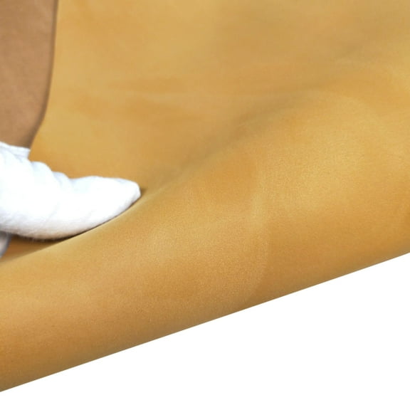 1.8-2mm Thick Yellow Gold Head Brushed Leather Cowhide Tooling Leather Sheets Multi-size