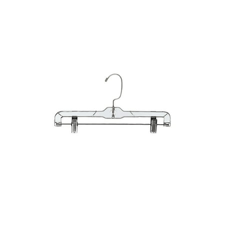 14 inch Clear Plastic Skirt and Pants Hangers - Pack of (Best Hangers For Pants)