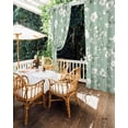 thumbnail image 5 of nqOlkjepod Outdoor Curtains for Patio Waterproof, White Spring Floral Outdoor Privacy Panels Grommet, Sage Green Botanical Watercolor Blackout Outside Curtains for Porch/Cabana 54"x108", 2 Panels, 5 of 8
