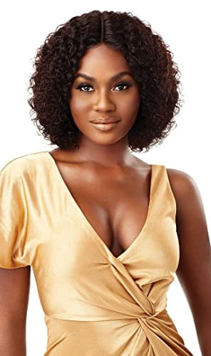 Outre My Tresses 100% Unprocessed Human Hair Lace Front Wig - HH NASHIRA (Color:Natural Black)