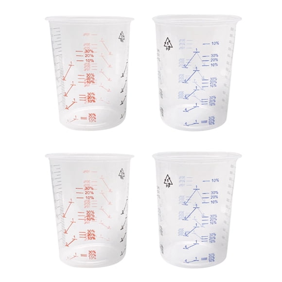 50 Vasos de Mezcla de Pintura Plástica Recipiente de Mezcla de 600 Ml (Color Aleatorio)